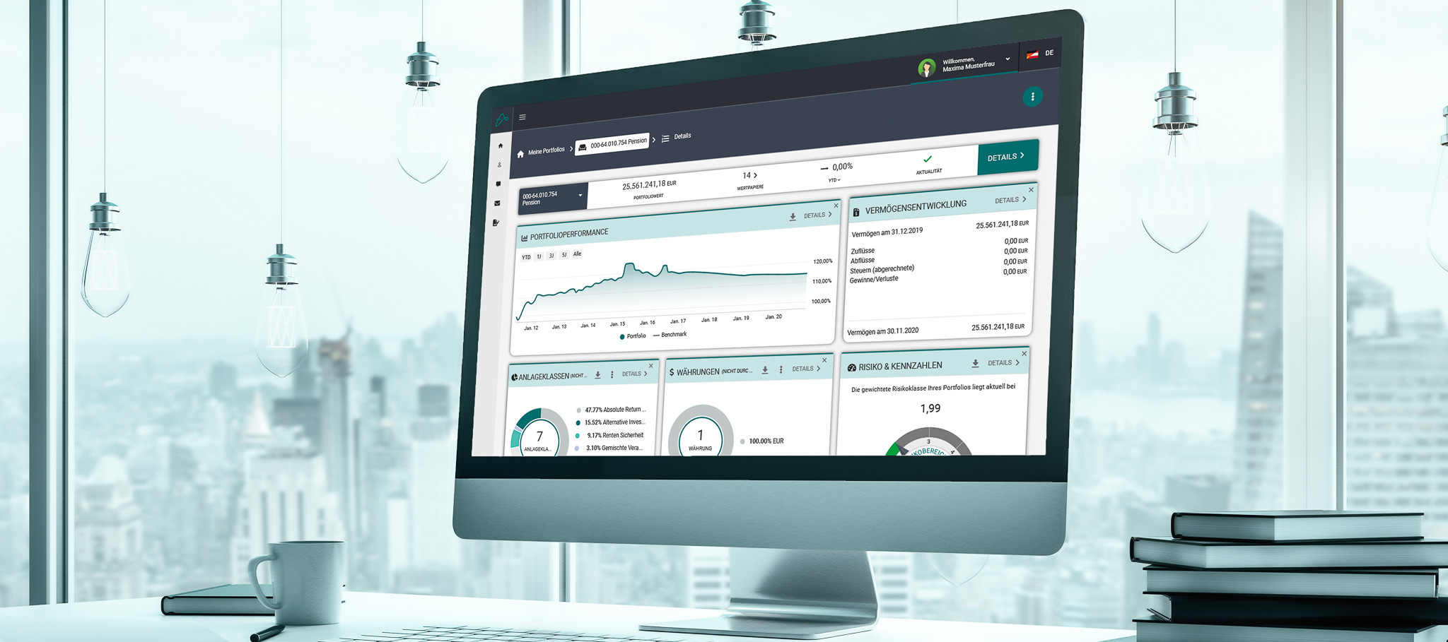 financeManager Applikation am PC