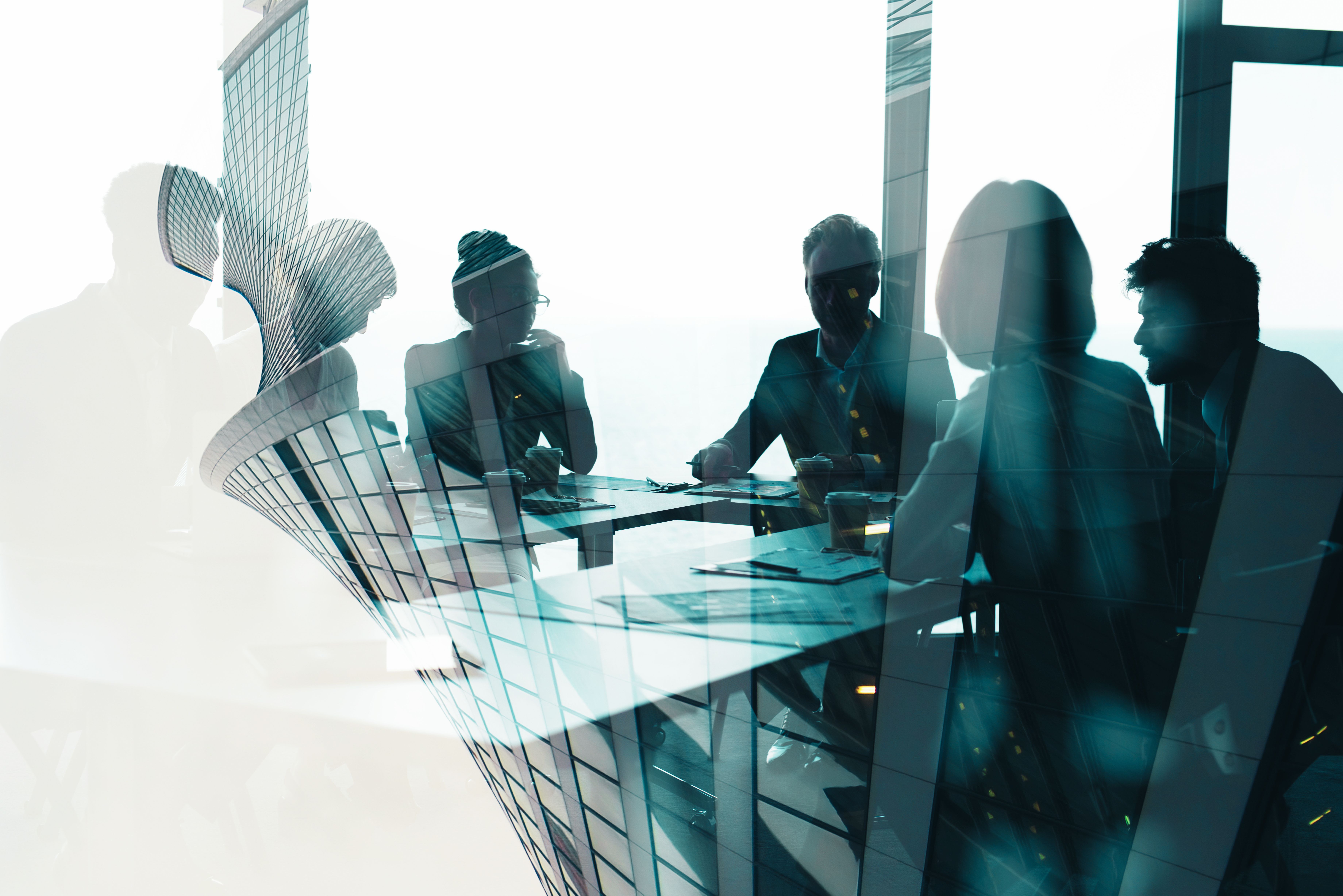 Group of people at a meeting table